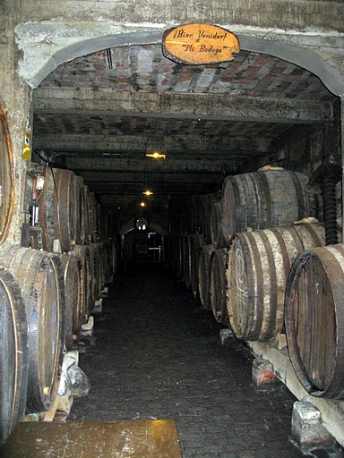 Wine caskets at Bodegas Monje